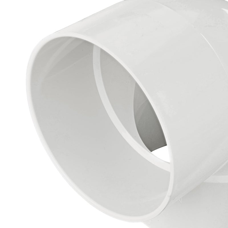 NDS زاوية 90 درجة NDS 6P02 PVC، 6 إنش، لتوصيلات هاب × هاب باللحام، للاستخدام مع أنابيب الصرف الصحي والتصريف 6 إنش، بيضاء - Image 5